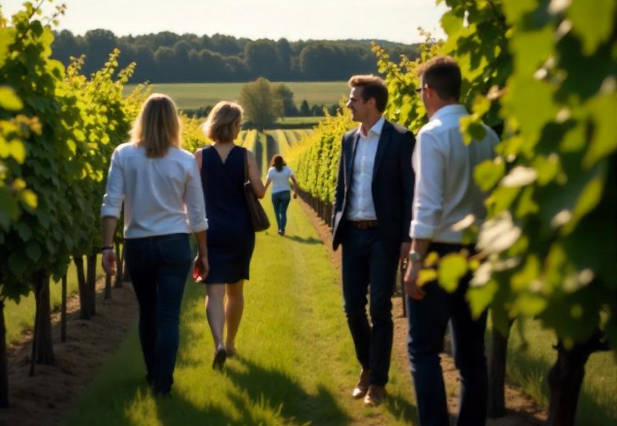 Séminaire dans un vignoble d'anjou (1) séminaire dans les vignes